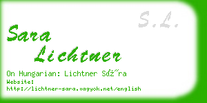 sara lichtner business card